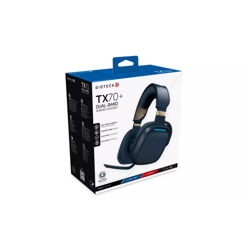 Refurbished Gioteck TX70+ Wireless PS5, PS4, Switch, PC Headset - Blue