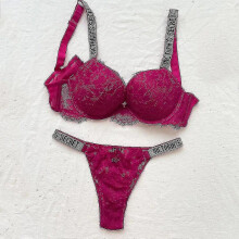 (80C, Lace follows) Sexy Lingerie Comfort Women Set Push Up Bra Victoria's Secret Lingerie Set Female 2 Piece Underwear