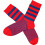 Bassin and Brown Graded Multi Striped Socks - Red/Blue 3