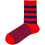 Bassin and Brown Graded Multi Striped Socks - Red/Blue 1