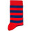 Bassin and Brown Graded Multi Striped Socks - Red/Blue 2