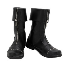 (34, Cloud Strife) Final Fantasy Vii Cloud Strife Cosplay Boots Double Zipper Shoes Custom Made For Men