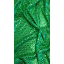 (Emerald Green , 1/2 Meter) 4mm Round Hologram Sequin On Mesh Dress Fabric