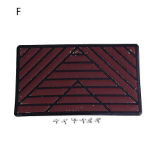 (Coffee) Car Floor Mat Foot Heel Scuff Plate Non-slip Carpet Patch Auto Alloy Silver Cover Anti-skid Pad Universal Interior Accessories