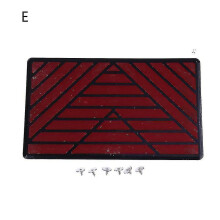(Red Wine) Car Floor Mat Foot Heel Scuff Plate Non-slip Carpet Patch Auto Alloy Silver Cover Anti-skid Pad Universal Interior Accessories