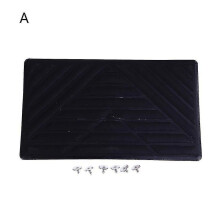 (Black) Car Floor Mat Foot Heel Scuff Plate Non-slip Carpet Patch Auto Alloy Silver Cover Anti-skid Pad Universal Interior Accessories