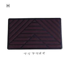 (Brown) Car Floor Mat Foot Heel Scuff Plate Non-slip Carpet Patch Auto Alloy Silver Cover Anti-skid Pad Universal Interior Accessories