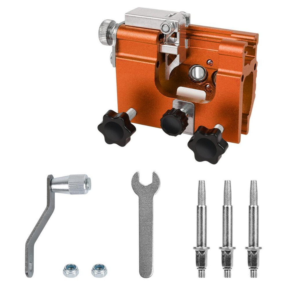 (yellow) Woodworking Chainsaw Sharpener Sharpening Electric Saws Repair Tools Hand-operated With 3 Grinding Rod Chain Tooth Wood And Garden