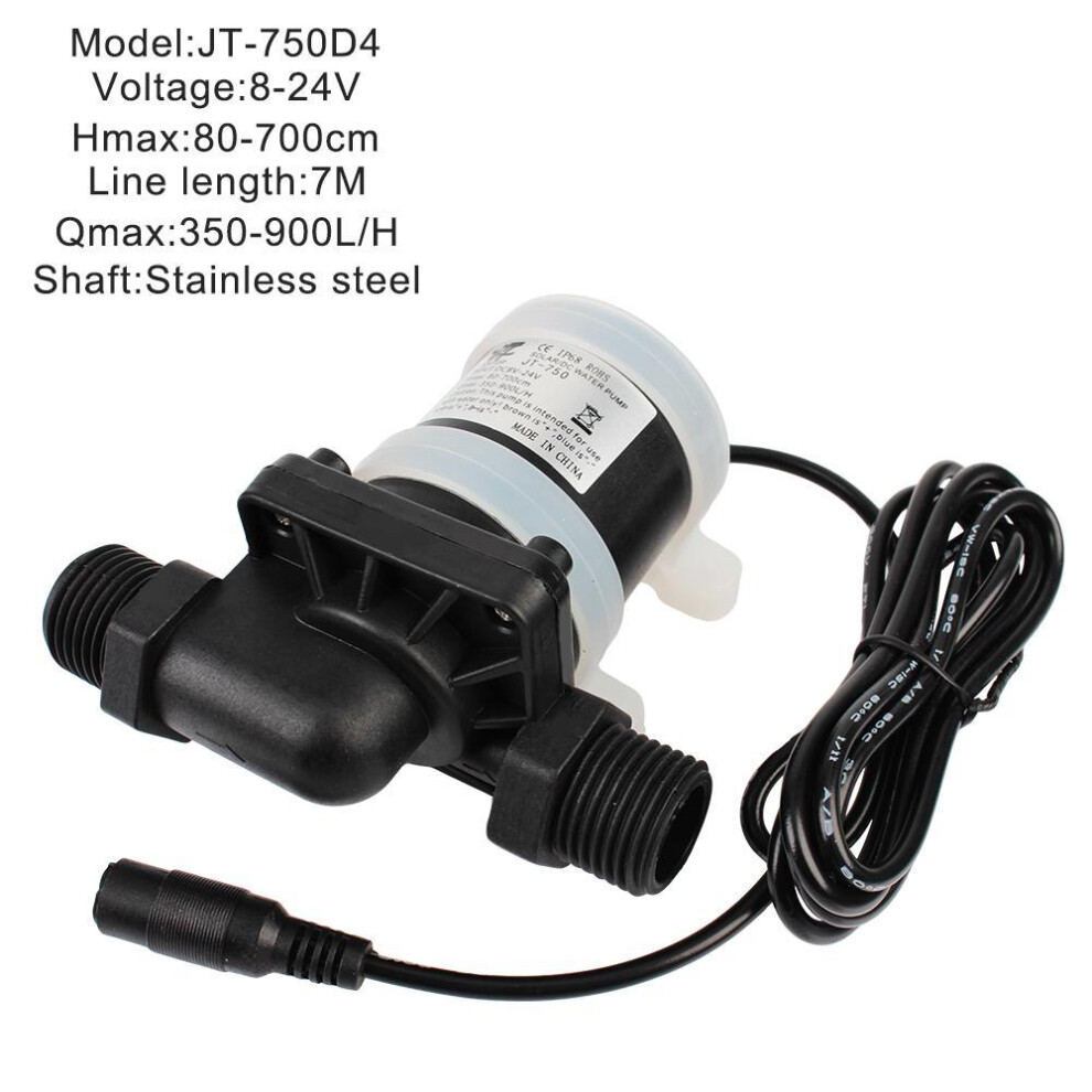(24V 7m) Brushless Solar Motor Water Pump Micro Submersible Water Pump Waterproof Water Heater Shower Floor Heating Booster Pump Dc 12v 24v