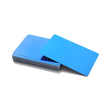 (86mm x 54mm x 0.2mm, Blue) 50pcs Metal Business Cards Aluminum Alloy Blanks Card For Customer Laser Engraving Diy Gift Cards 10 Colors Optional