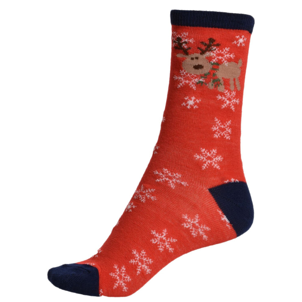 (Red - 374) Women Christmas Socks Lady Novelty Stocking Winter