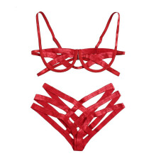 (XL, Red) New In Sexy Lace Lingerie Underwear Sexy-porn Underwear Women Body Steel Ring Underpants Sexy Lingerie Set Female Lingerie