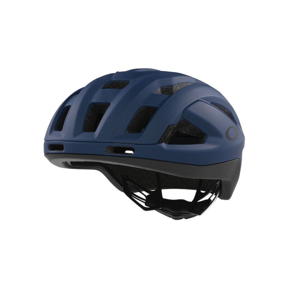 (L, Matte Poseidon) Oakley ARO3 Endurance Cycling Bike Helmet Detachable Visor Matte Poseidon