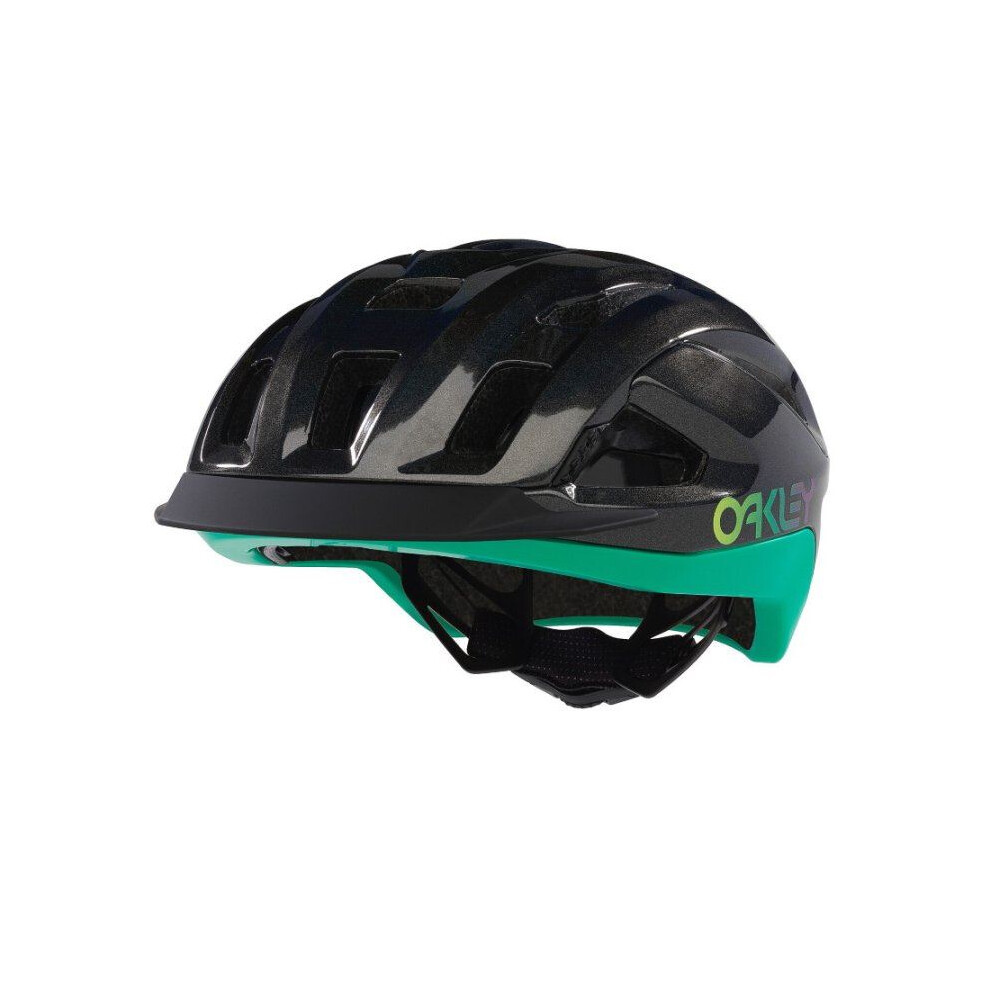 (L, Gl Black Galaxy/Celeste Fct Plt) Oakley ARO3 All Road 360 Fit System Antimicrobial Lining Black Galaxy Celeste