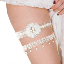 Wedding Bridal Garter White Lace Garter Set Tassel Bride Garter Belts for Women
