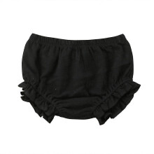 (Black, 70) Baby Ruffles Shorts, Cotton Nappy Diaper Covers Cute Panties