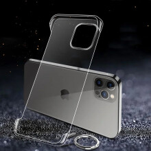 (Clear With Strap, for iphone12 Mini(5.4")) Slim Frameless Clear Phone Case For iPhone 16 15 14 13 12 11