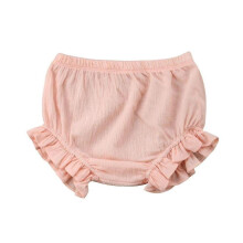 (Pink, 90) Baby Ruffles Shorts, Cotton Nappy Diaper Covers Cute Panties
