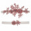 (Bean Paste) 2 Pieces Elastic Garters With Rhinestone Flower Lace 1