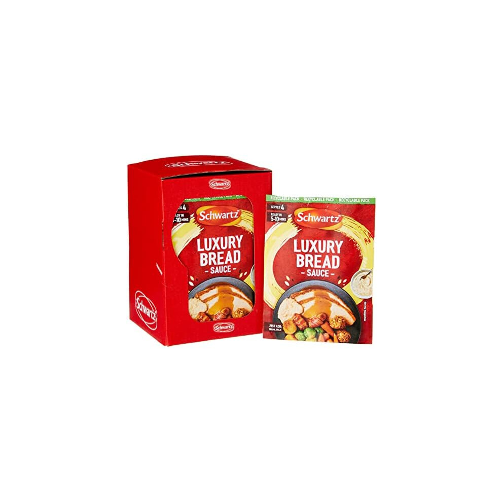 Schwartz Luxury Bread Sauce Mix 40 G | Pack Of 10 | No Artificial Colours Or Flavourings | No Added Preservatives Or Msg | Suitable For Vegetarians