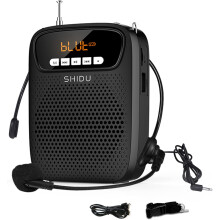 S278 15W Lightweight Portable Rechargeable Mini Voice Amplifier with Headset Microphone Supports Bluetooth/Recording/FM Radio/MP3 for Teachers