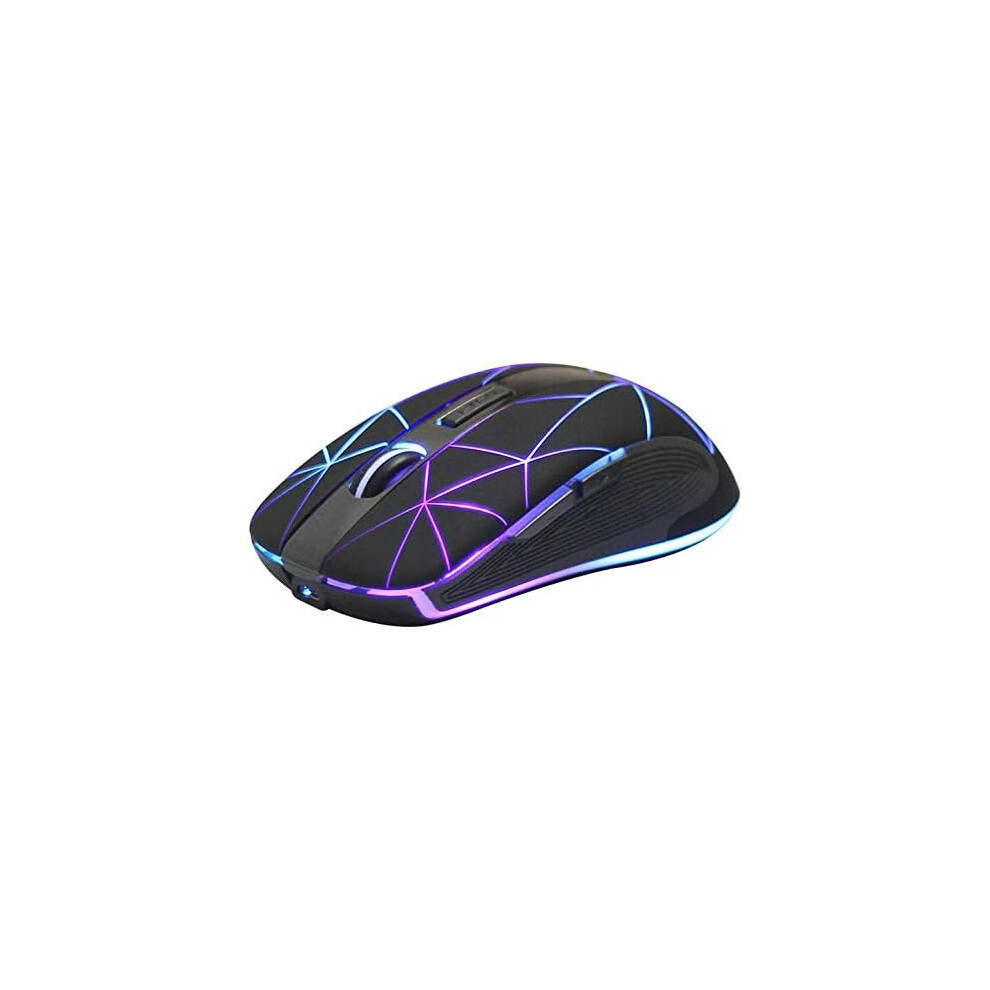 Rm200 Wireless Mouse,2.4G Wireless Mouse 5 Buttons Rechargeable Rgb Wireless Mouse With Usb Nano Receiver,Colorful Gaming Mouse For Notebook 7386060711234