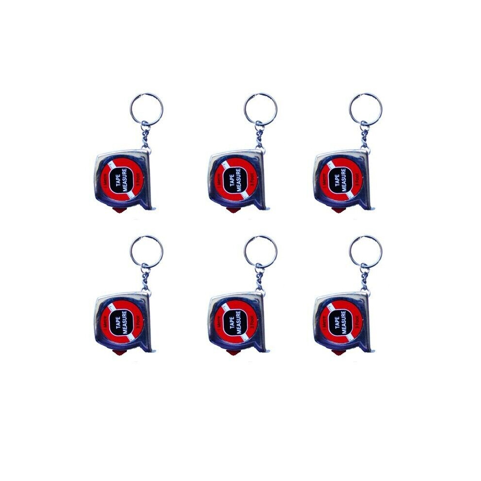 Mini Tape Measure Keyring - Compact 1M/3Ft Retractable Keychain 12 Pack 5015931105408