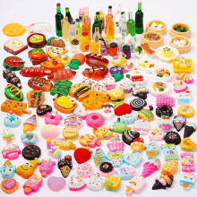 100pcs Miniature Food Modle For Dollhouse, Mini Food Drinks Bottle Mould Toys, Dollhouse Accessories, Kitchen Food Toys For Adults Teenagers Kids Chil