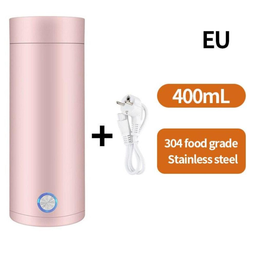 (pink, EU) 400ml Portable Water Boiler, Auto Shut-off Mini Electric Tea Kettle, Stainless Steel Portable Electric Kettle For Tea And Coffee Making