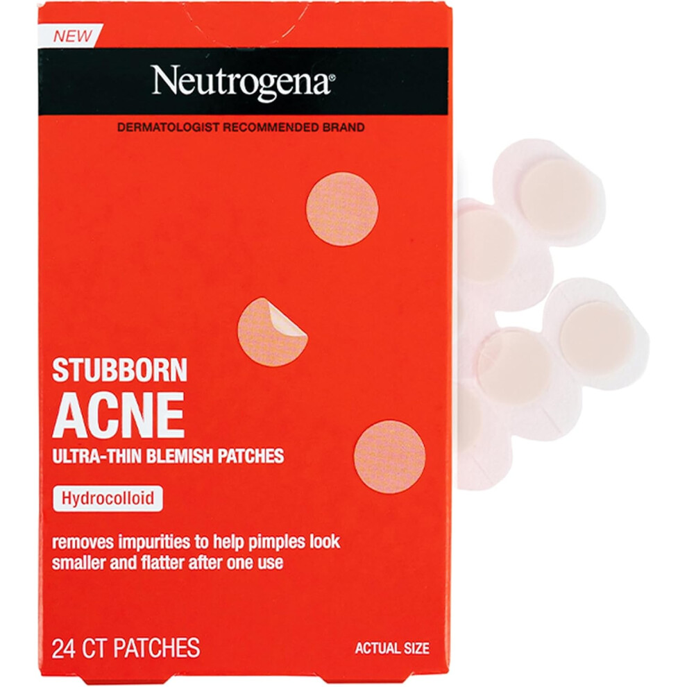 Neutrogena Stubborn Acne Ultra-Thin Blemish Pimple Patches - 24 Count