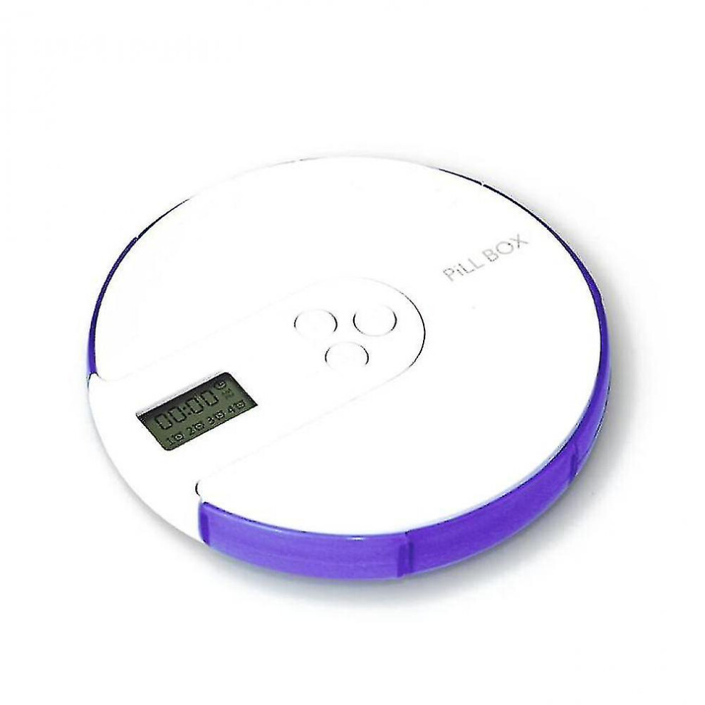Purple Automatic Pill Dispenser With 7-Day Electronic Medication Organizer( Color : )