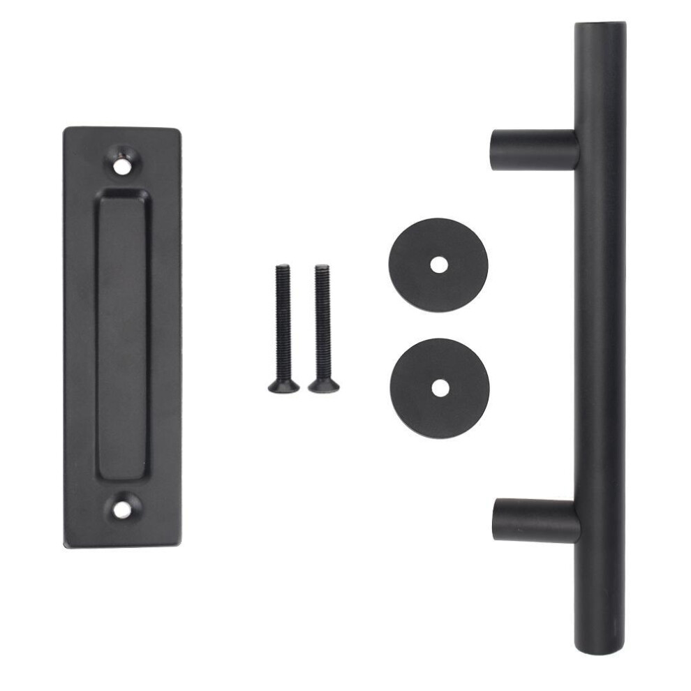 For Cabinet Cupboard 35-45mm Sliding Barn Door Handle Furniture Hardware Set Pull Flush Recessed Wood Door Handle Interior Door