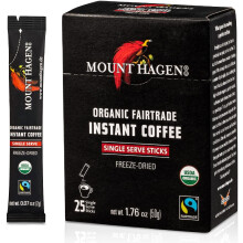 Mount Hagen Organic Fairtrade Instant Coffee - 25 sticks