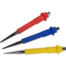 Roughneck ROU31177 Chrome Vanadium Nail Punch Set 3 Piece Colour Coded Grips 0.8, 1.5, 2.5 mm/1/32,1/16,3/32 Inch