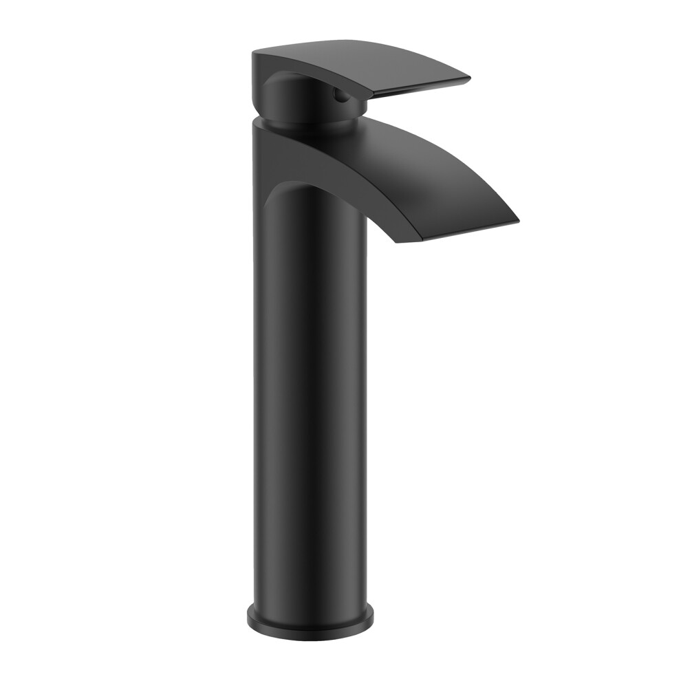 Nes Home Libra Modern Black Matte Tall Basin Mixer Tap