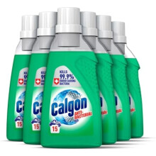Calgon Antibacterial Washing Machine Cleaner & Water Softener Gel, 750ml, Pack of 6, Kills 99.9 percent of Bacteria in Your Washing Machine