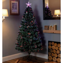 Premier Decorations 6ft Fibre Optic Christmas Tree