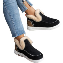 Weiche Pl¹sch-Sneaker zum Hineinschl¹pfen f¹r gem¹tliche F¹?e, warme, gem¹tliche Slipper-Stiefel aus Mikro-Wildleder f¹r Damen