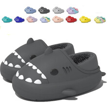 Sharklas Polares Winter Originales, Shark Slides Winter warme Hausschuhe, Unisex Sharky Pl¹sch rutschfeste Shark Hausschuhe