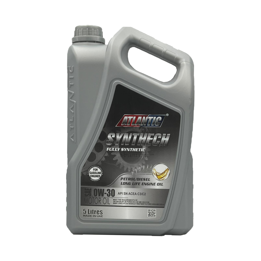 Atlantic 0W-30 Fully Synthetic Engine Oil Api Sn, Acea C2,C3 Vw 504/507 5L 6292255142510