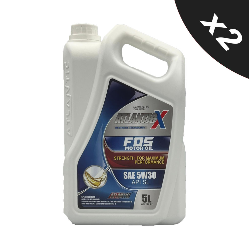 Atlantic 5w-30 Fully Synthetic Engine Oil ACEA A1/B1 A5/B5, API SL 2x5L