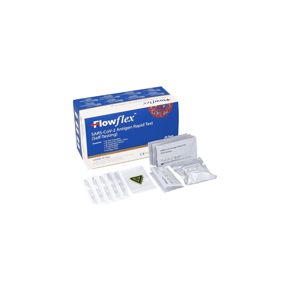 Flowflex One Step Lateral Flow Test Kit | Tests | One Step Test For Covid-19 Self Testing Rapid Test | Uk Supplied Size 25