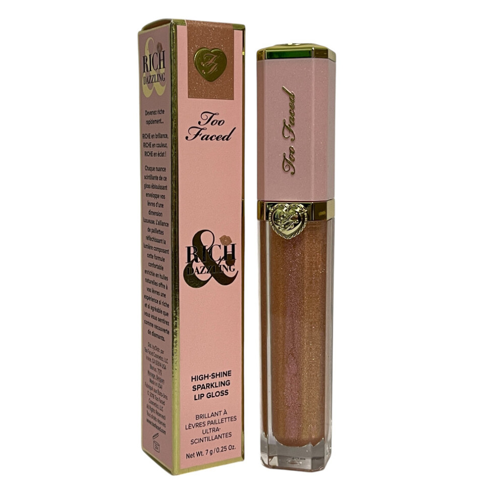 Too Faced Rich & Dazzling High Shine Sparkling Lip Gloss 7g Sunset Crush-image-OPC-PFTQQHM-NEW