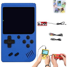 (Blue) Retro Video Game Console Handheld, 400 Games In 1 Device,over 400 Nostalgic Games, Support 2 Players Play On Tv