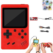 (Red) Retro Video Game Console Handheld, 400 Games In 1 Device,over 400 Nostalgic Games, Support 2 Players Play On Tv