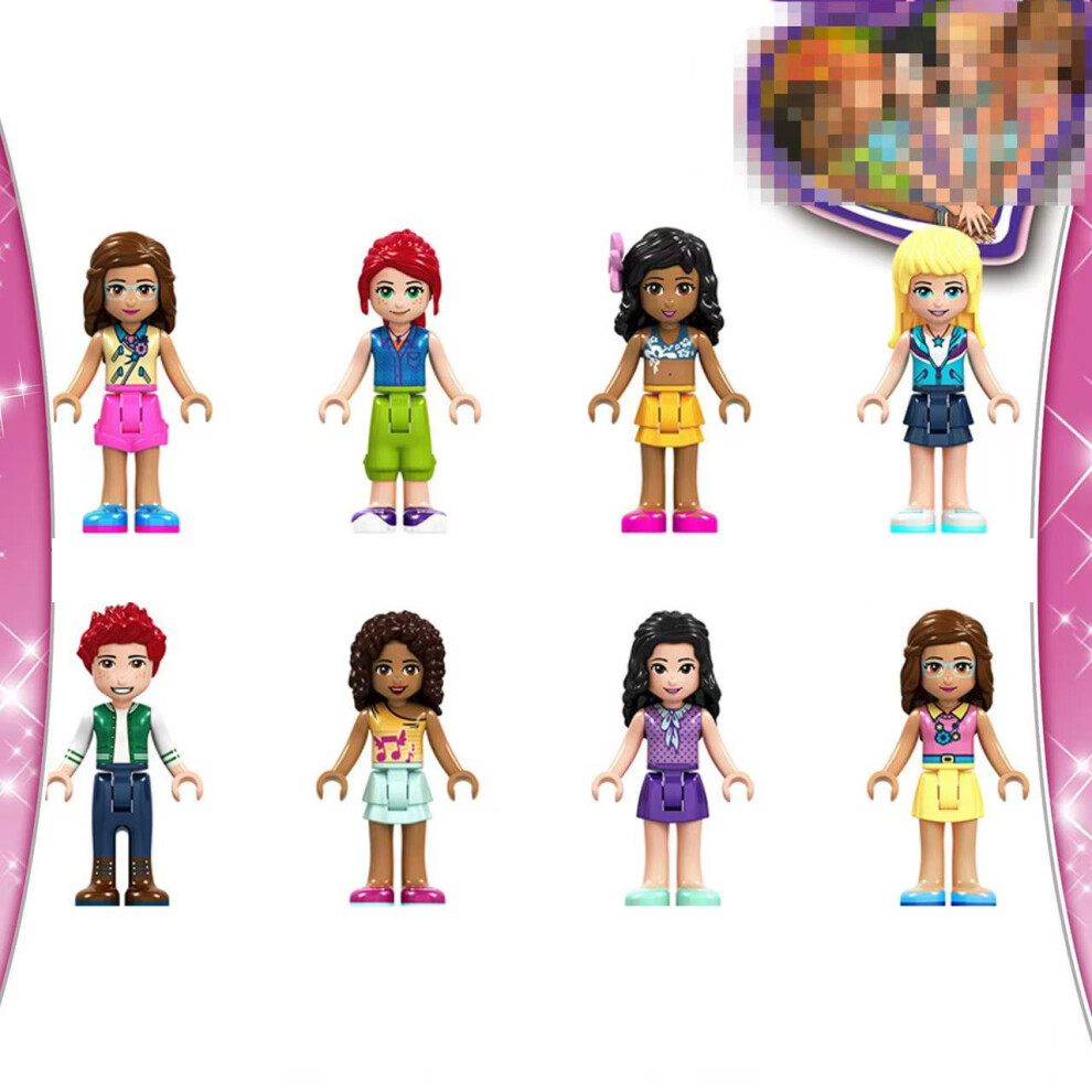 Photos - Action Figures / Transformers 40Pcs Friends Girls Mini Figures Building Blocks Toys(8pcs-D)