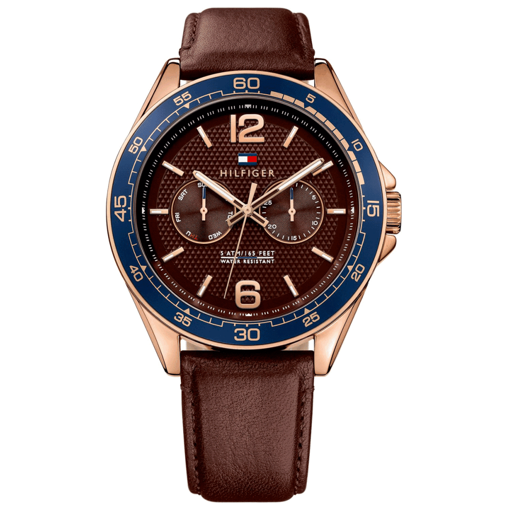 TOMMY HILFIGER MEN'S WATCH Eric Rose Gold Brown Dial Watch1791367