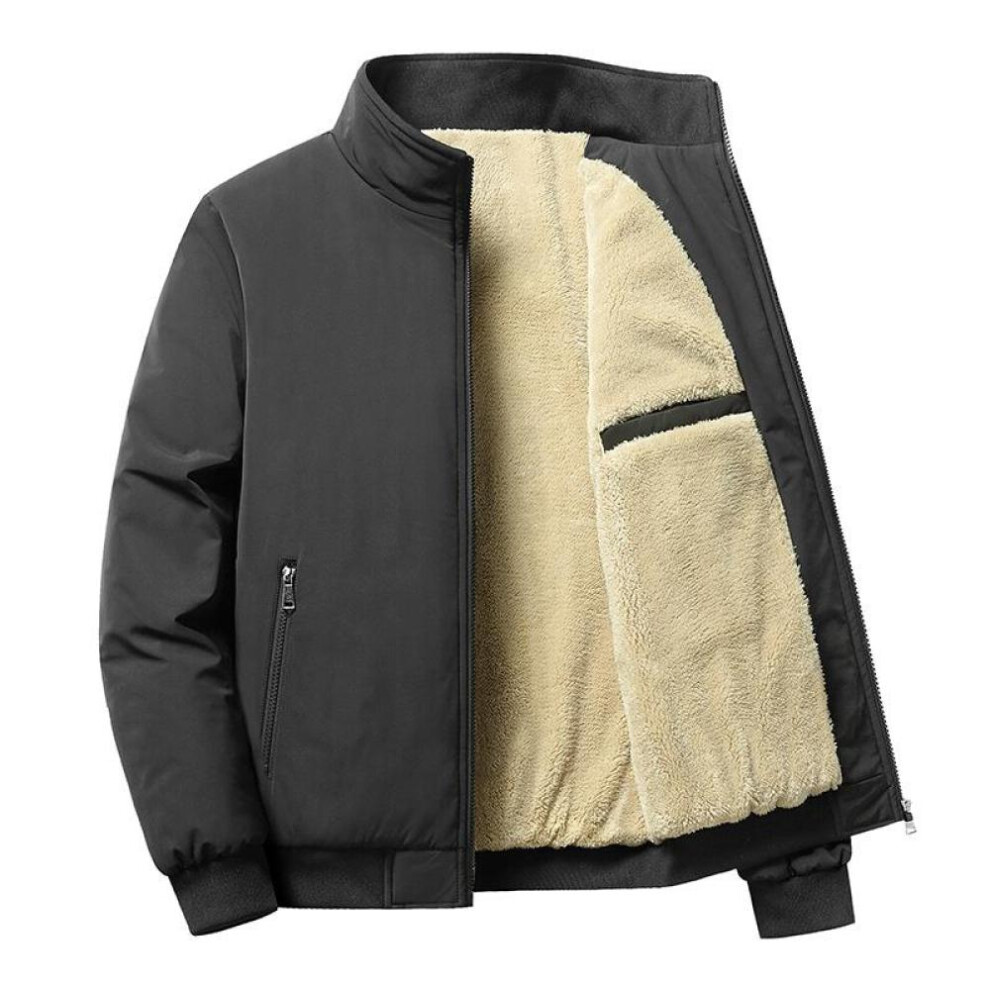 (black, 5XL) 2024 Men&apos;s Oversized Plus Velvet Thick Winter Jacket Cardigan Fleece Jacket Down Coat Parkas For Men Brand Outdoor Outwear Fashion Clothing