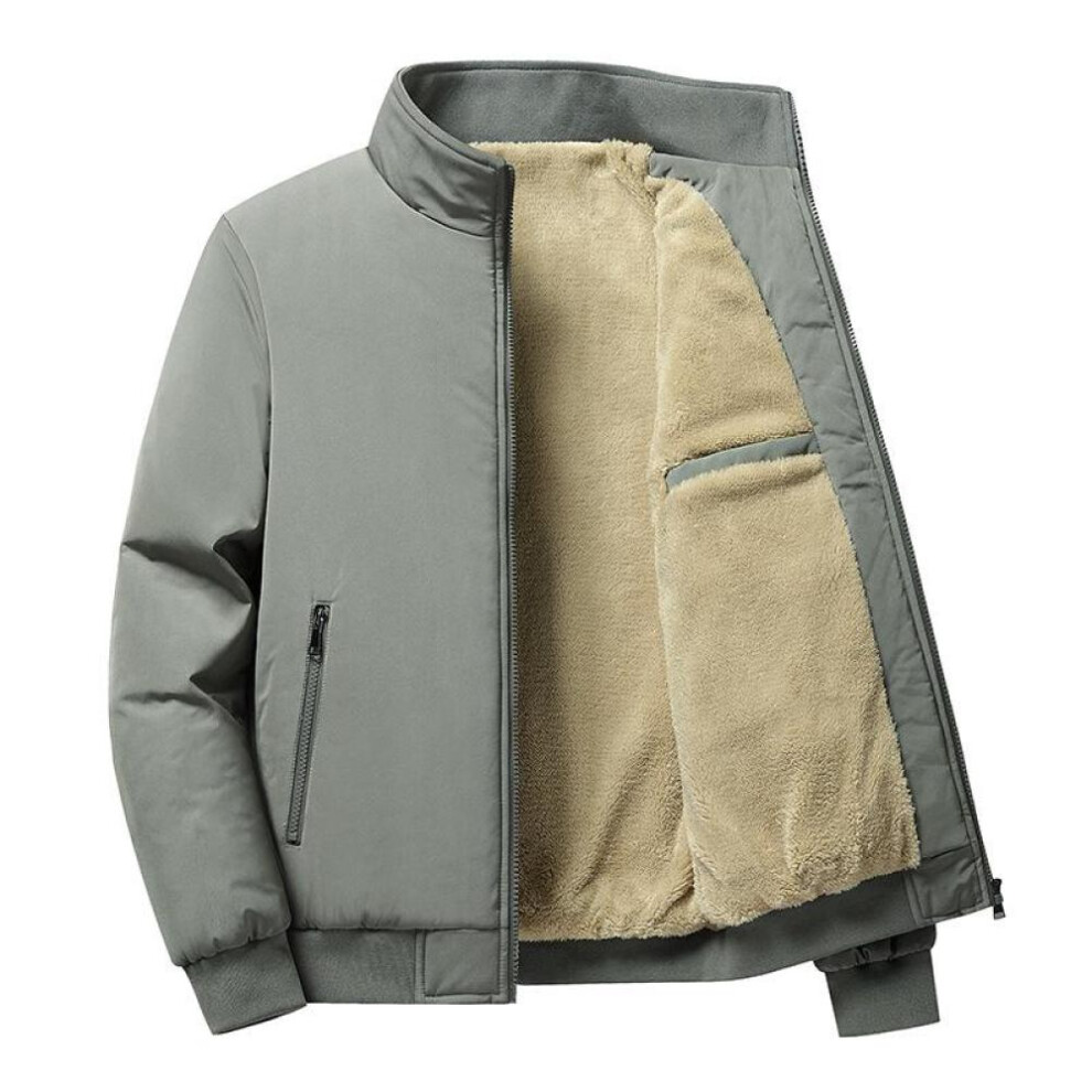 (grey, 6XL) 2024 Men&apos;s Oversized Plus Velvet Thick Winter Jacket Cardigan Fleece Jacket Down Coat Parkas For Men Brand Outdoor Outwear Fashion Clothing