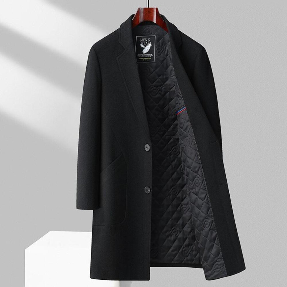 (black, 3XL) Men&apos;s Red Spring Winter Wool Woollen Long Trench Coat Windbreaker Jacket For Men Overcoat Down Coat Korean Autumn Clothes 2023